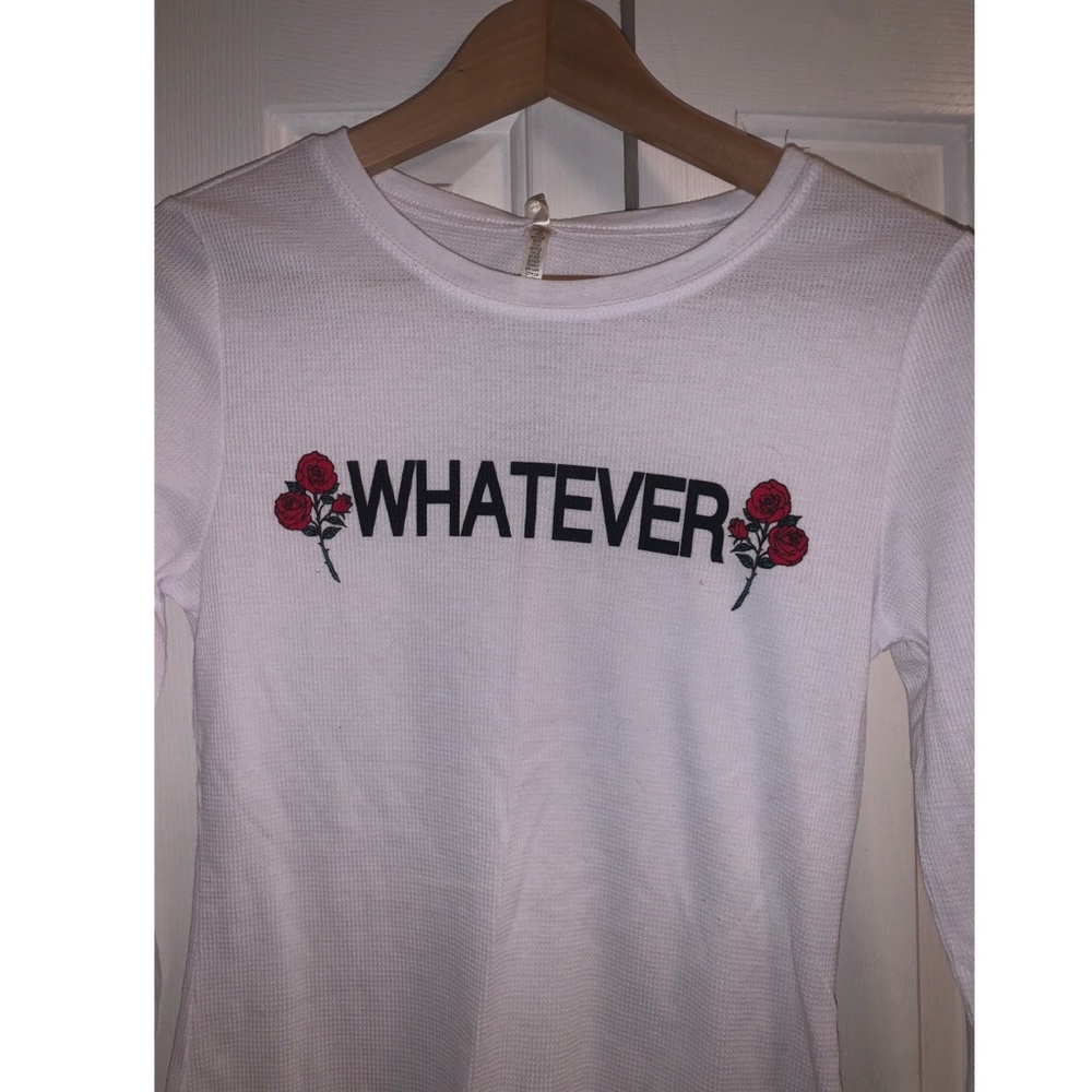 long sleeve graphic waffle tee